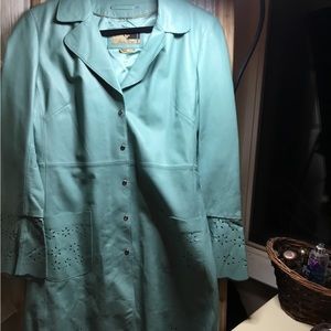 Leather 3/4 length jacket—Lucien Piccard